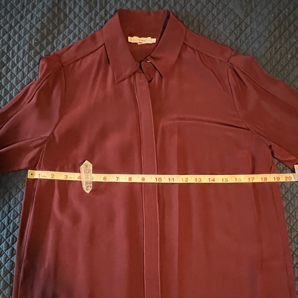 Vince cranberry size 8 tunic 100% silk - Picture 7 of 10